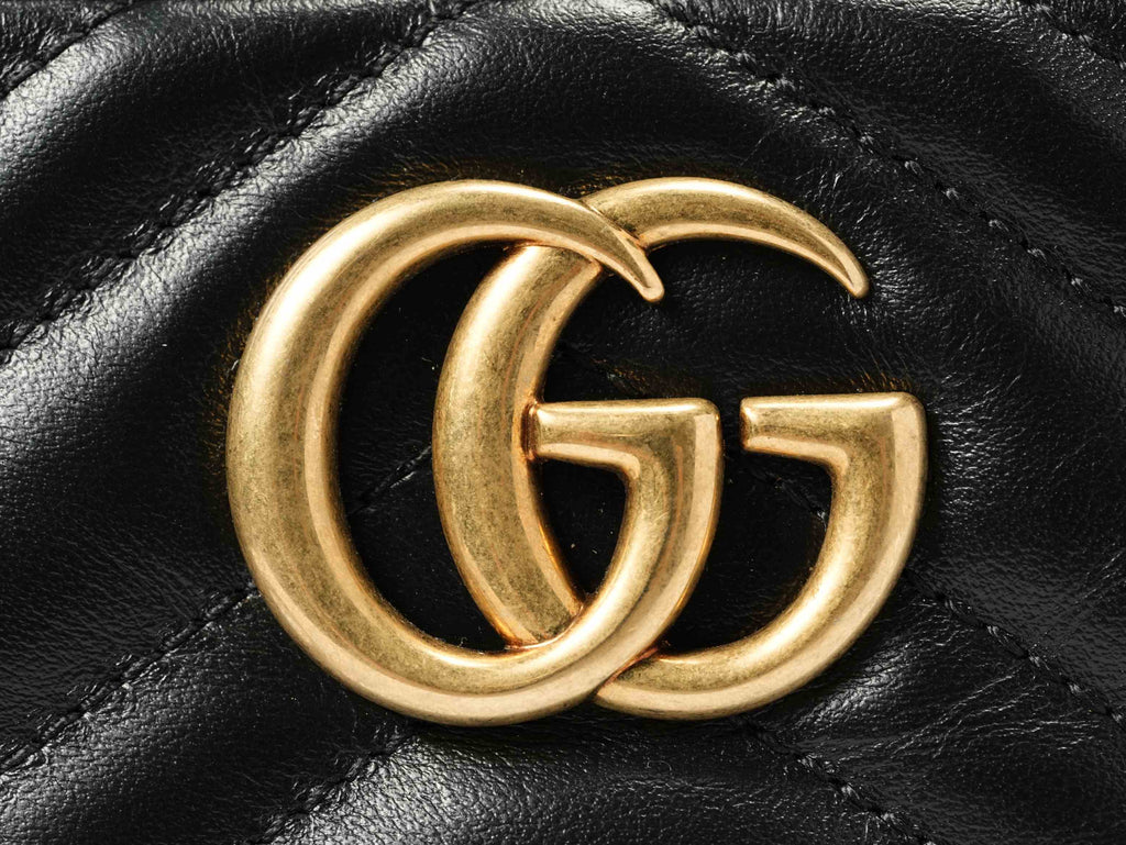 GUCCI Black Marmont Camera Bag Mini - Pre-Owned