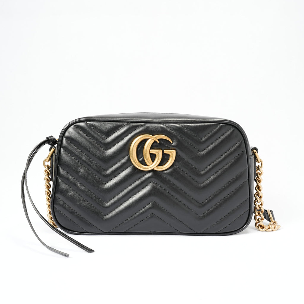 GUCCI Black Marmont Camera Bag MM - Pre-Owned