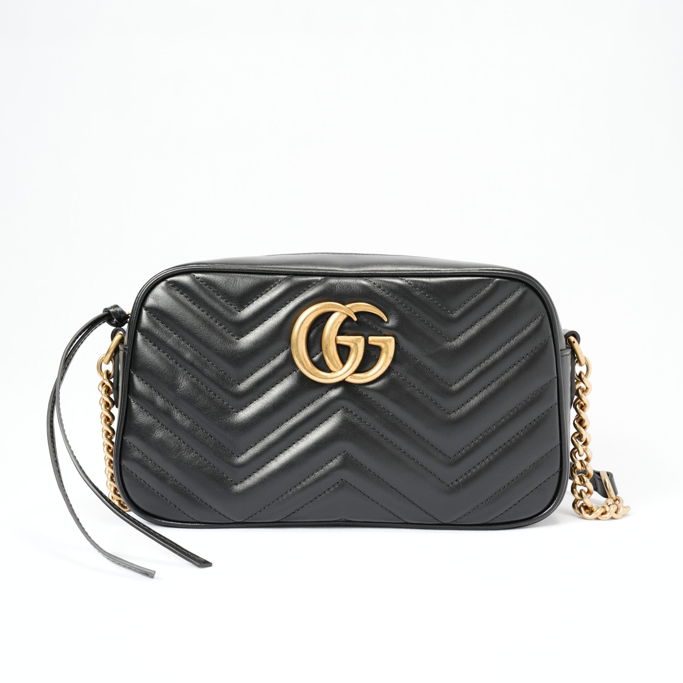 GUCCI Black Marmont Camera Bag MM - Pre-Owned