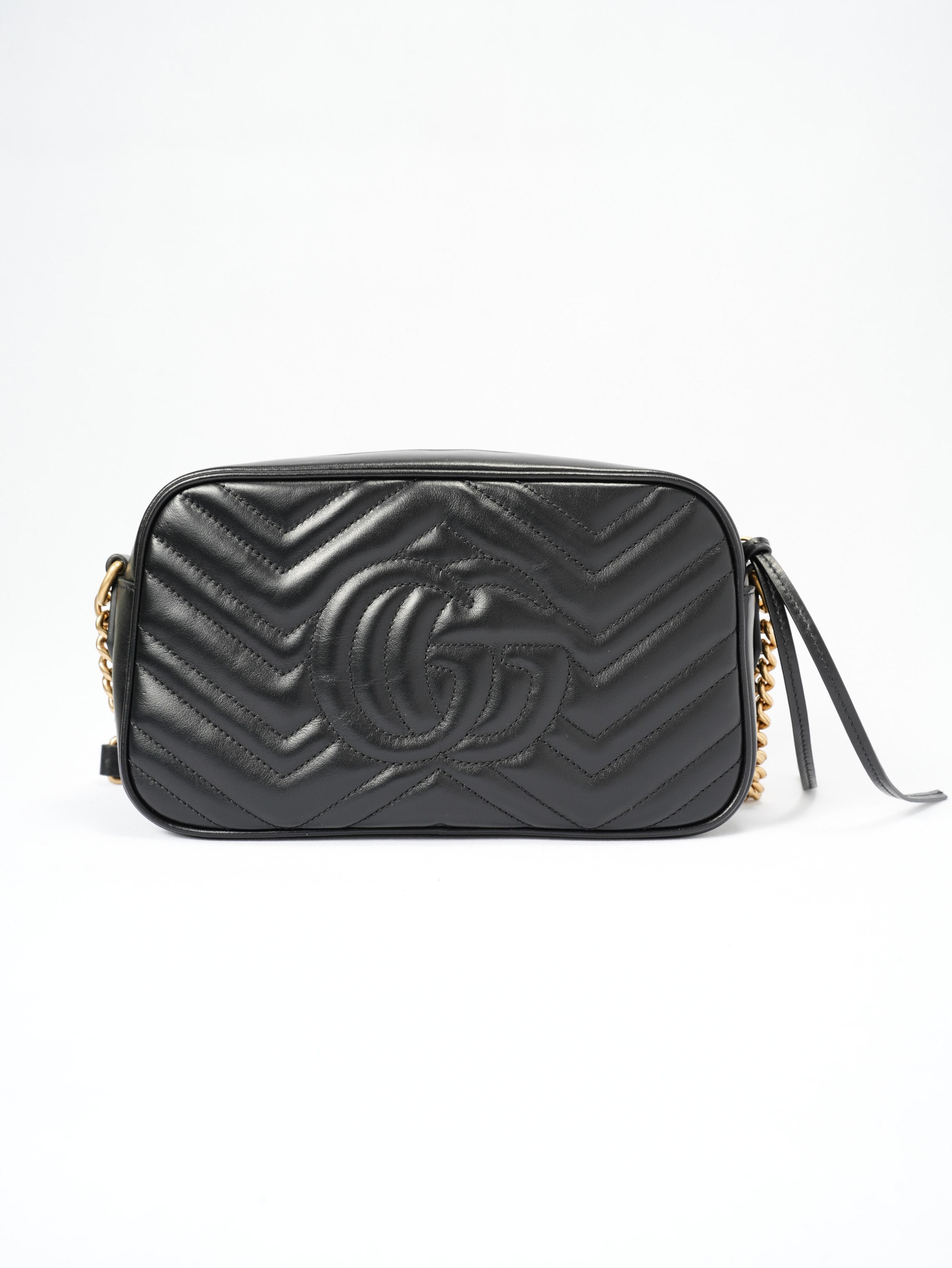 GUCCI Black Marmont Camera Bag MM - Pre-Owned