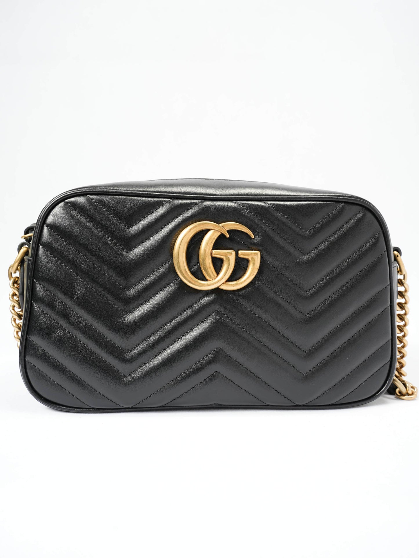 GUCCI Black  Marmont Camera bag MM