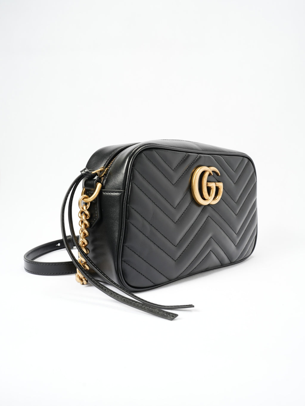 GUCCI Black Marmont Camera Bag MM - Pre-Owned