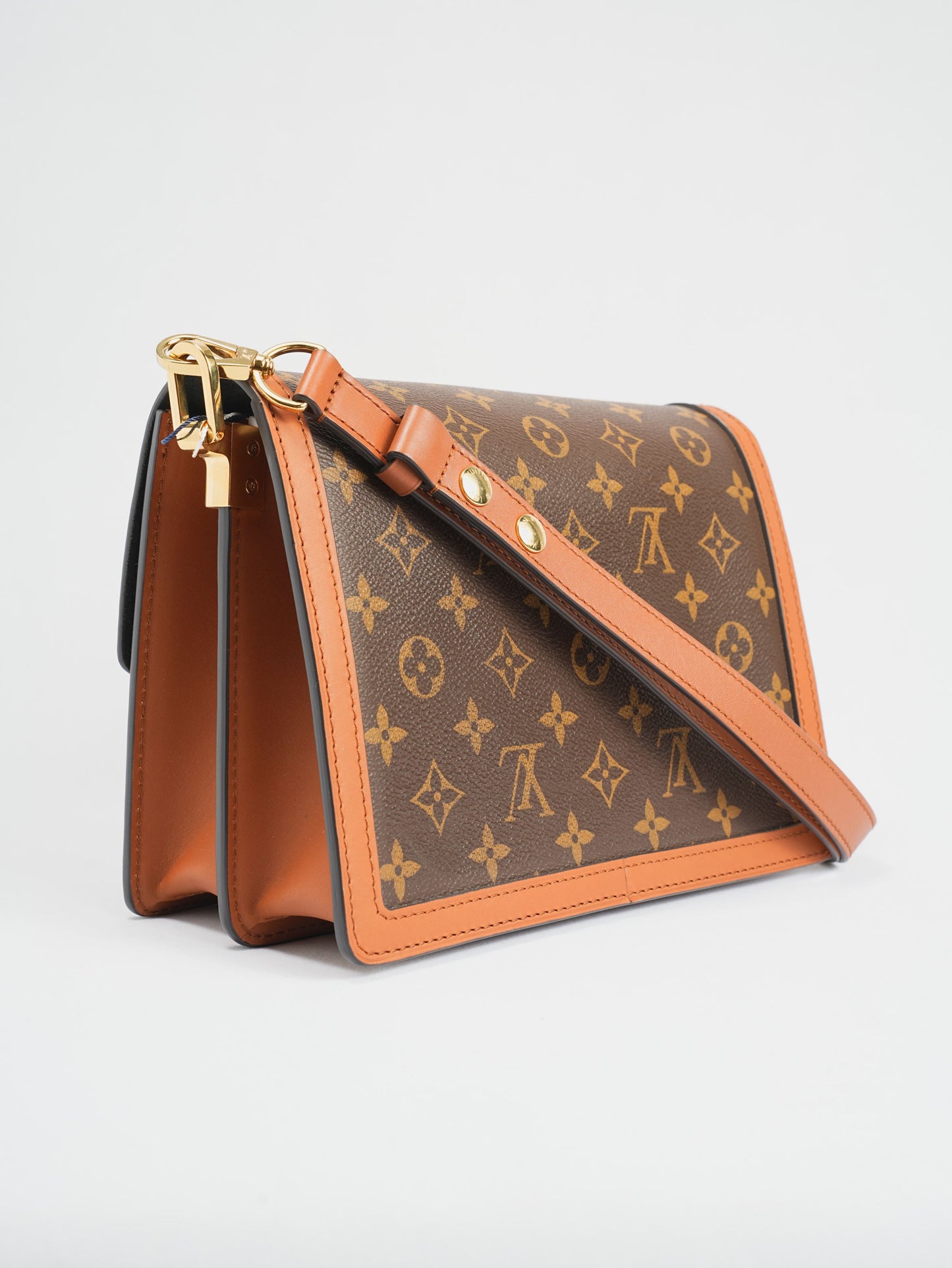 Louis Vuitton Dauphine MM Handbags Monogram Brown Sholderbag Crossbody Women's bag