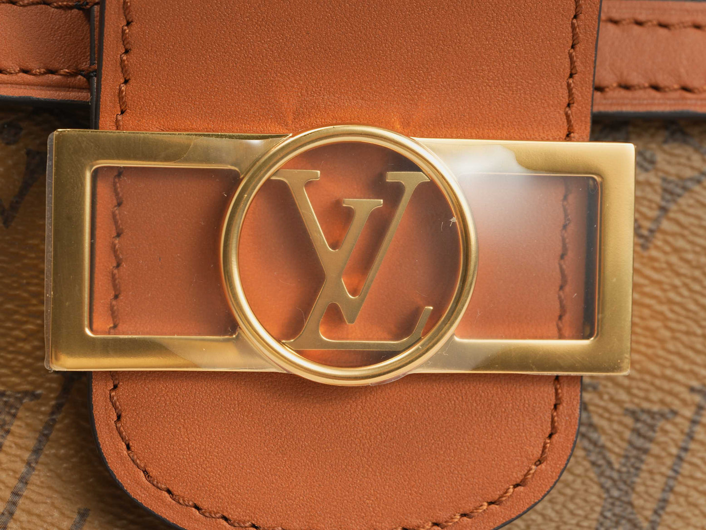 Louis Vuitton Dauphine MM Handbags Monogram Brown Sholderbag Crossbody Women's bag