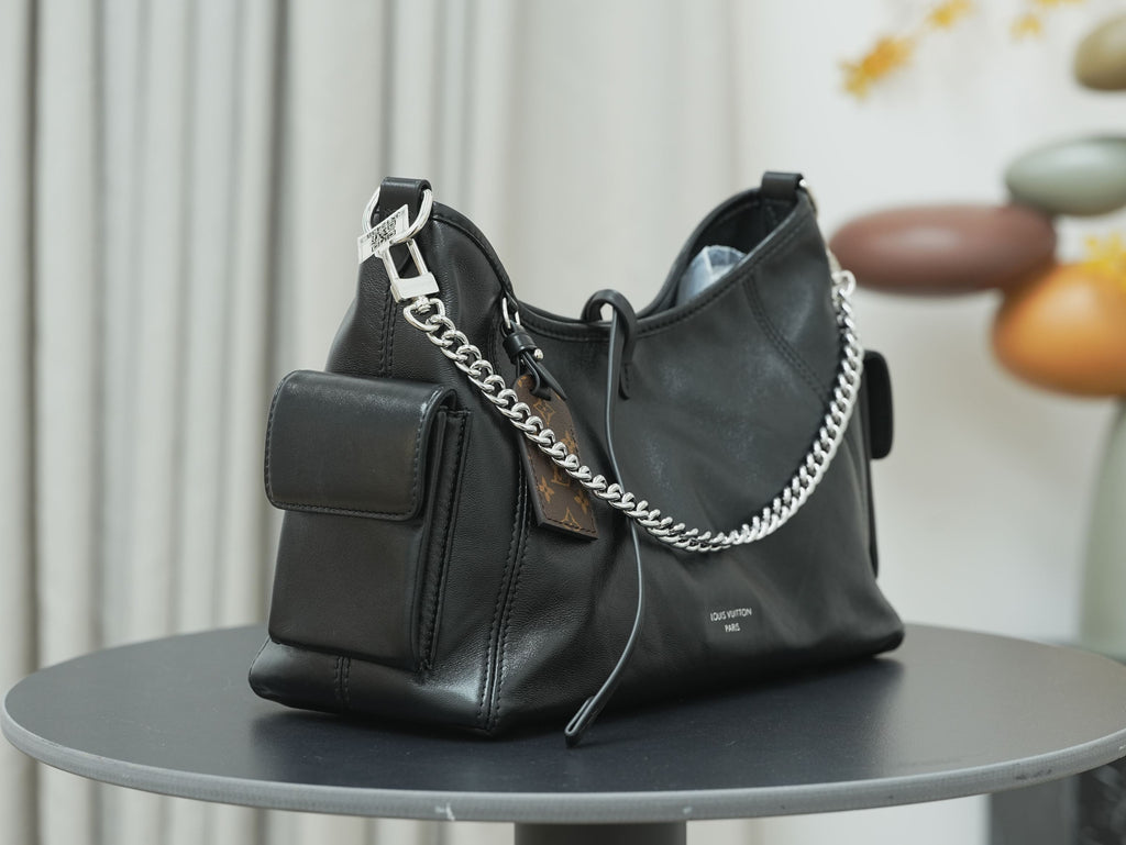 Louis Vuitton CarryAll Cargo Vibe PM Shoulder Bag - Black, Pre-Owned