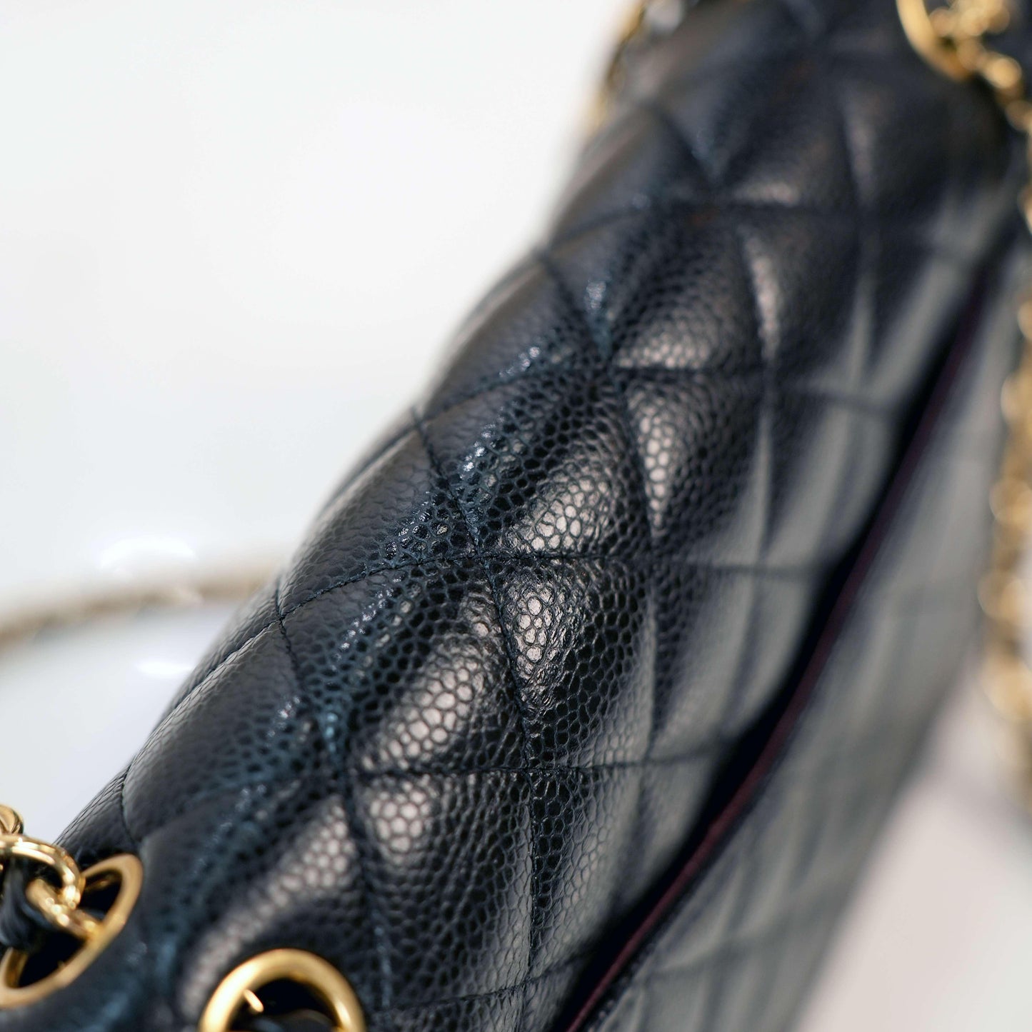 CHANEL Classic Flap Bag Medium - Black Caviar Leather with Gold Hardware