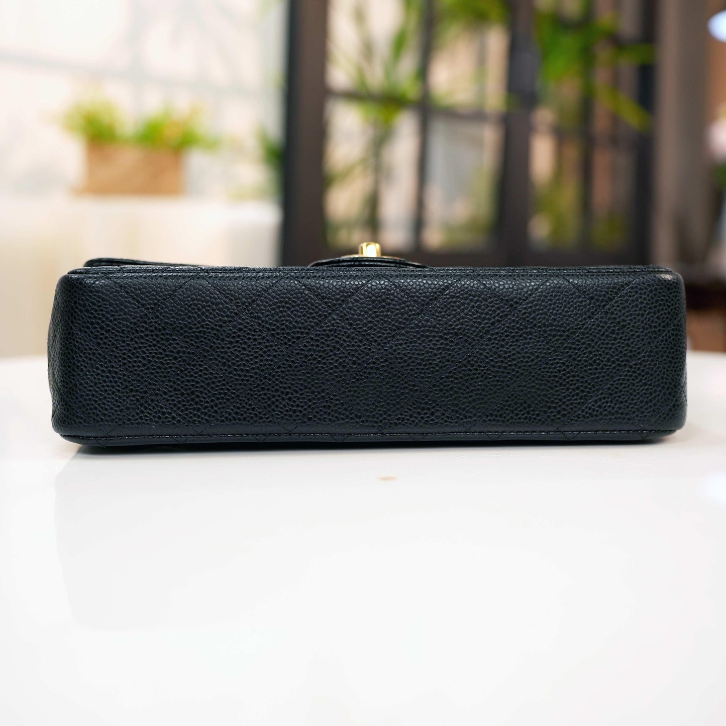 CHANEL Classic Flap Bag Medium - Black Caviar Leather with Gold Hardware