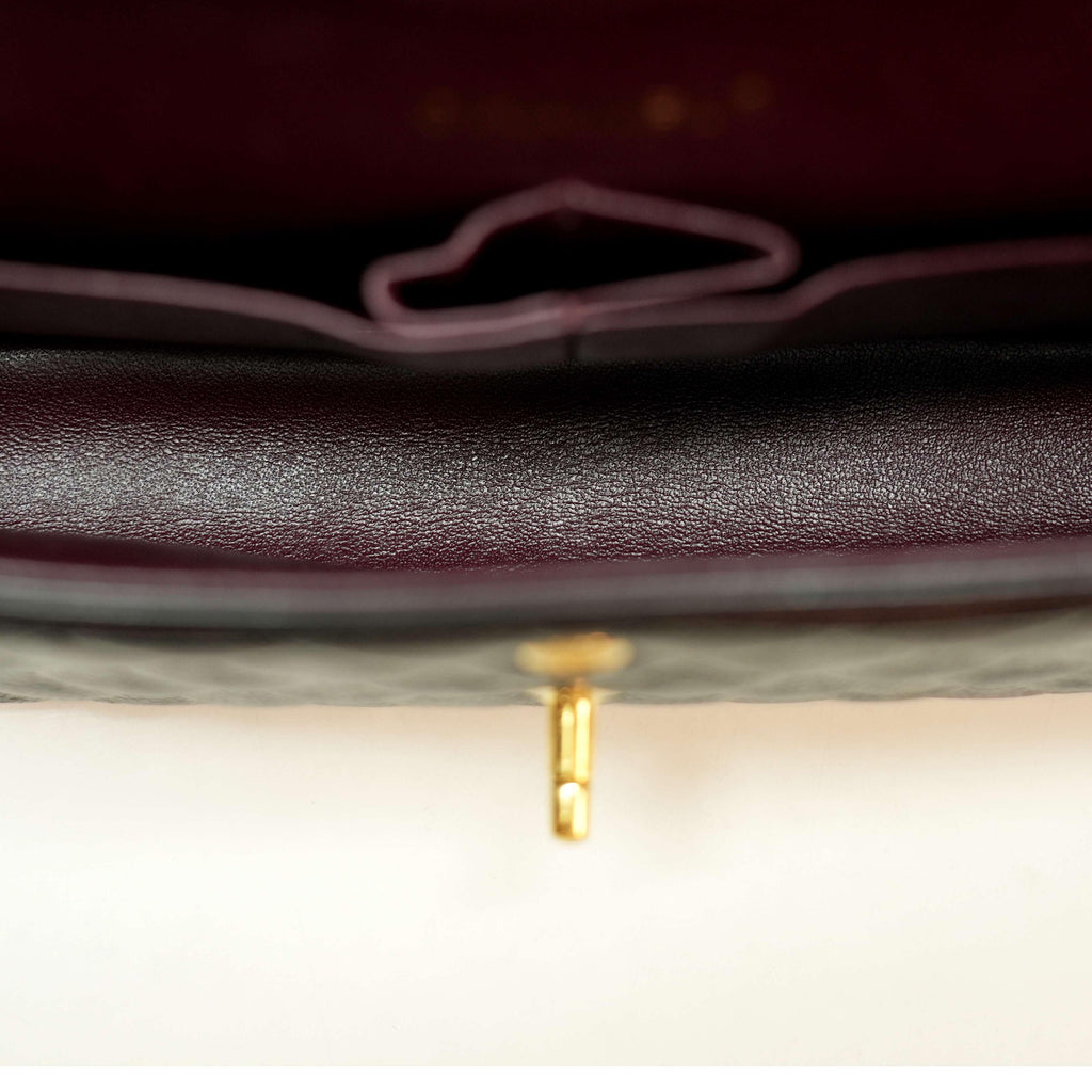 CHANEL Classic Flap Bag Medium - Black Caviar Leather with Gold Hardware - Pre-Owned