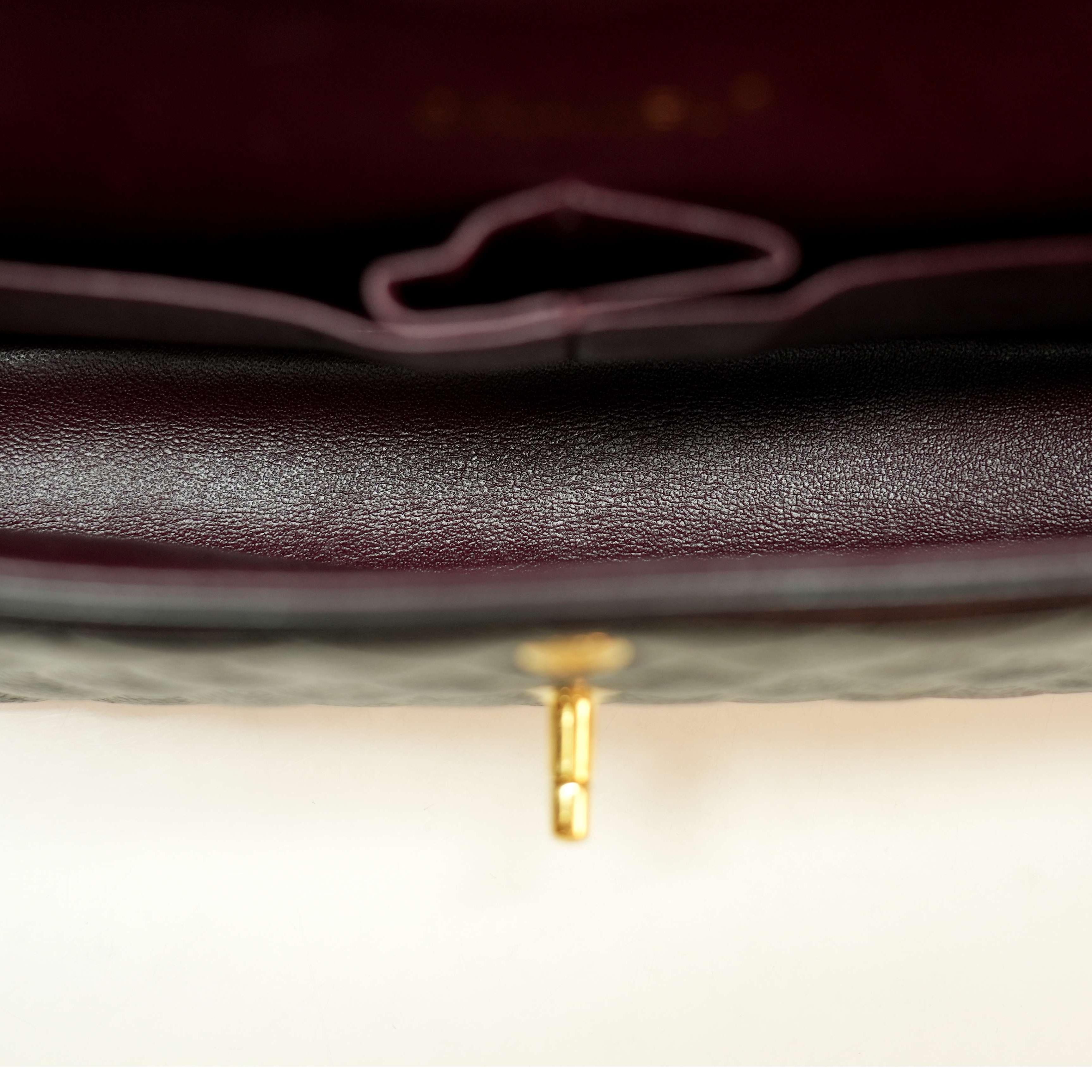 CHANEL Classic Flap Bag Medium - Black Caviar Leather with Gold Hardware - Pre-Owned