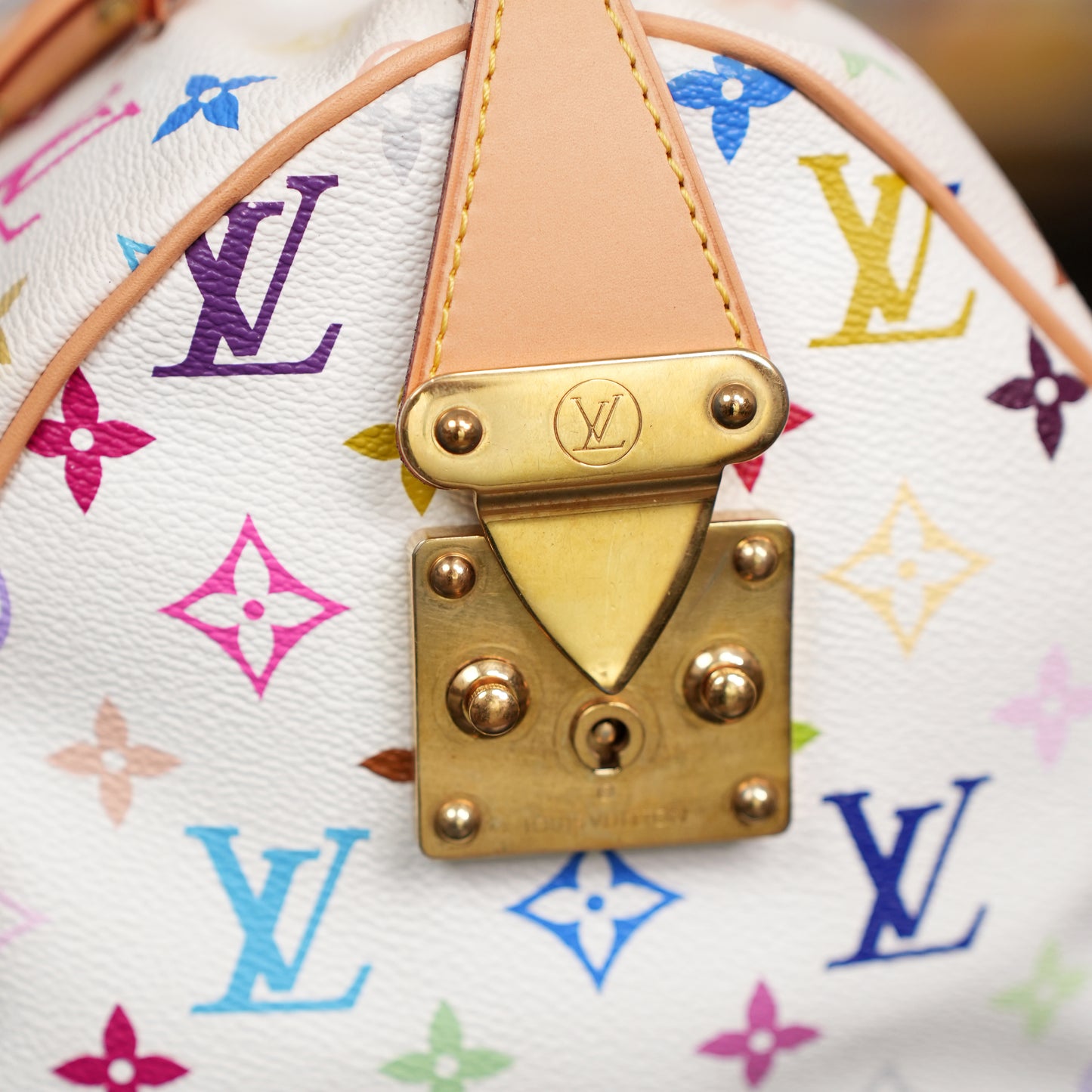 Louis Vuitton x Takashi Murakami Monogram Multicolore White Speedy 30