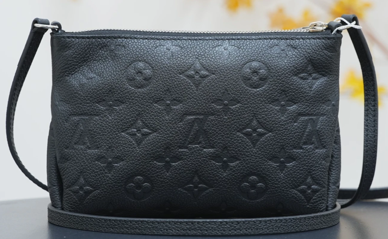 Louis Vuitton Monogram Pallas Clutch Black Empreinte Shoulder Bag Crossbody - Pre-Owned