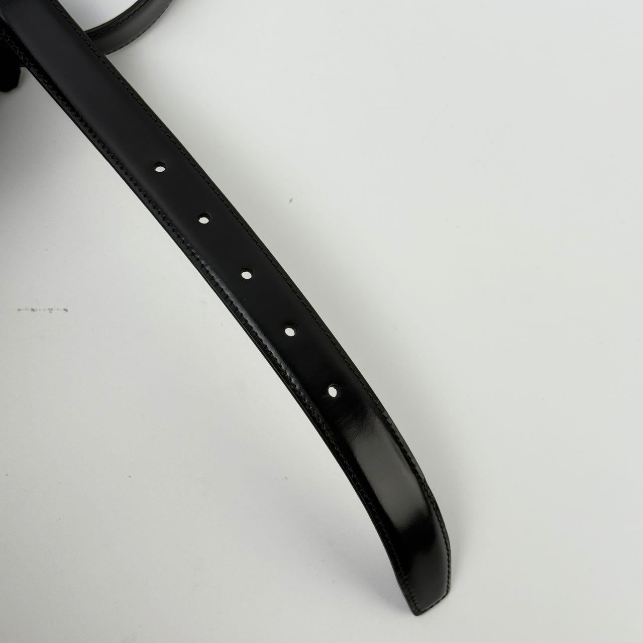 Celine Belt Size 85  Legitmark Authentic black Belt with Gold Toned Buckle