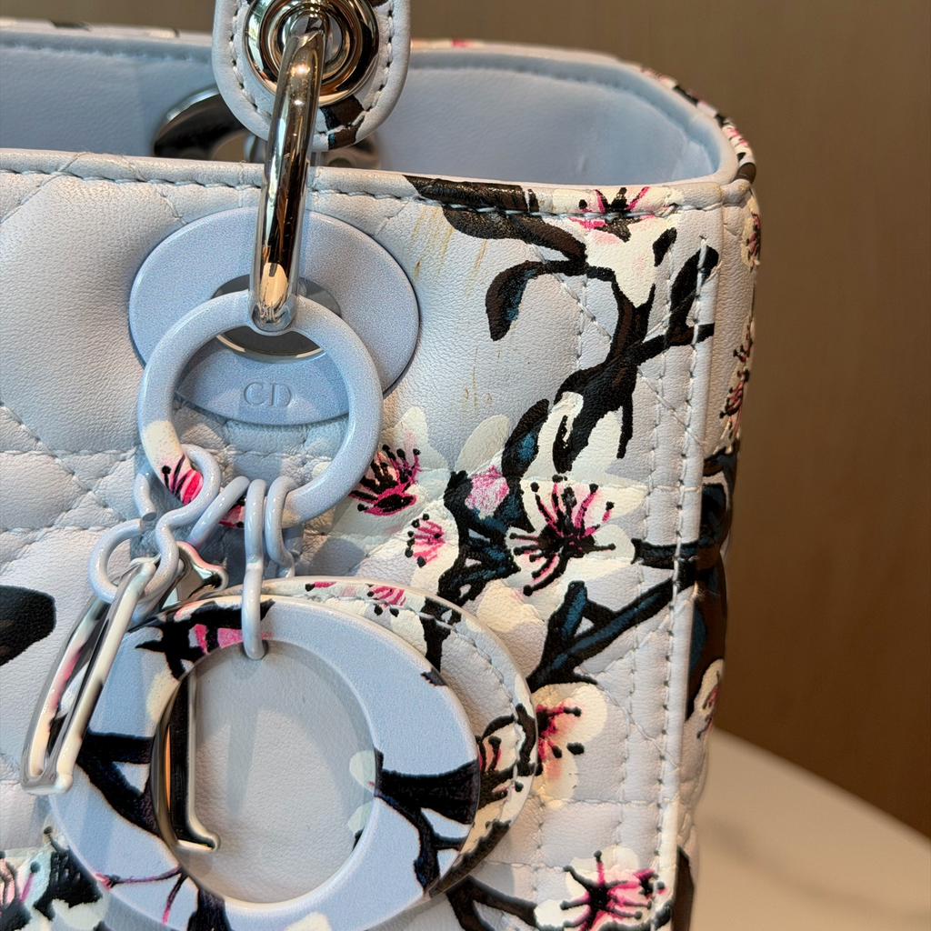 Dior Lady Dior Plum Blossom Limited Edition Handbag 2015 – Pre-Owned