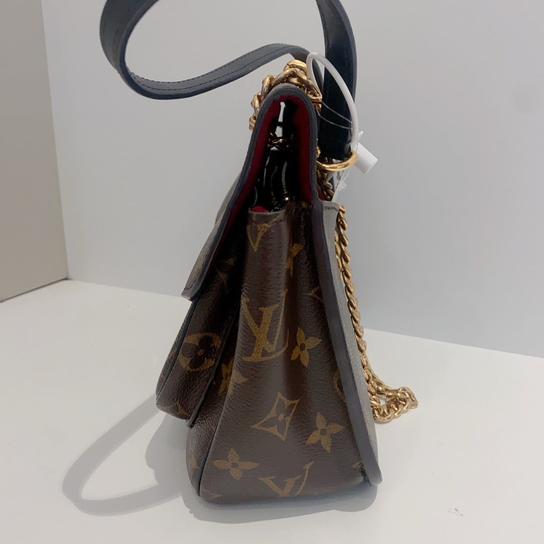 Louis Vuitton Passy Monogram Canvas Brown Shoulder Bag Crossbody Gold Hardware