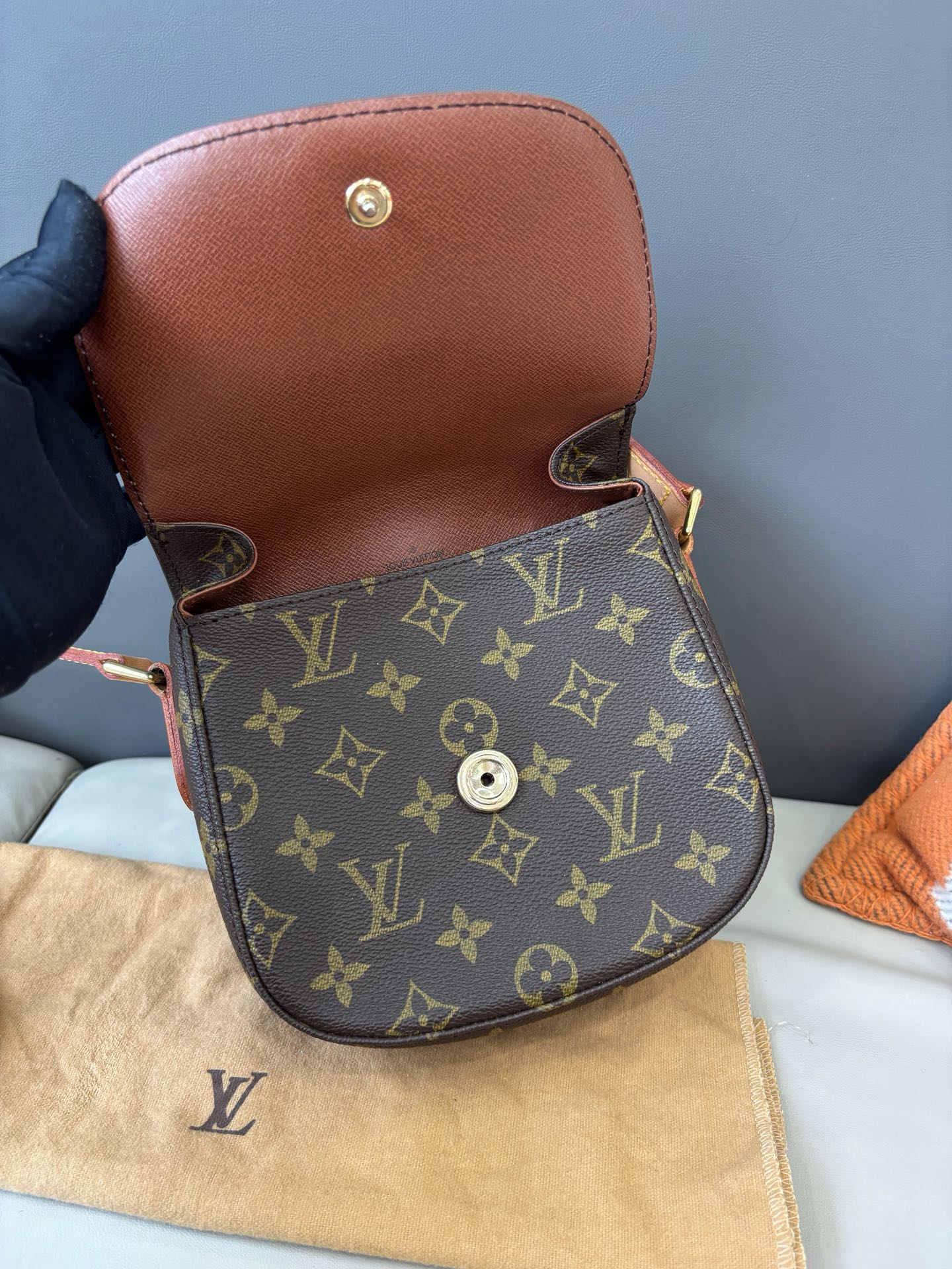 Louis Vuitton Saddle Monogram Canvas Brown Crossbody Excellent