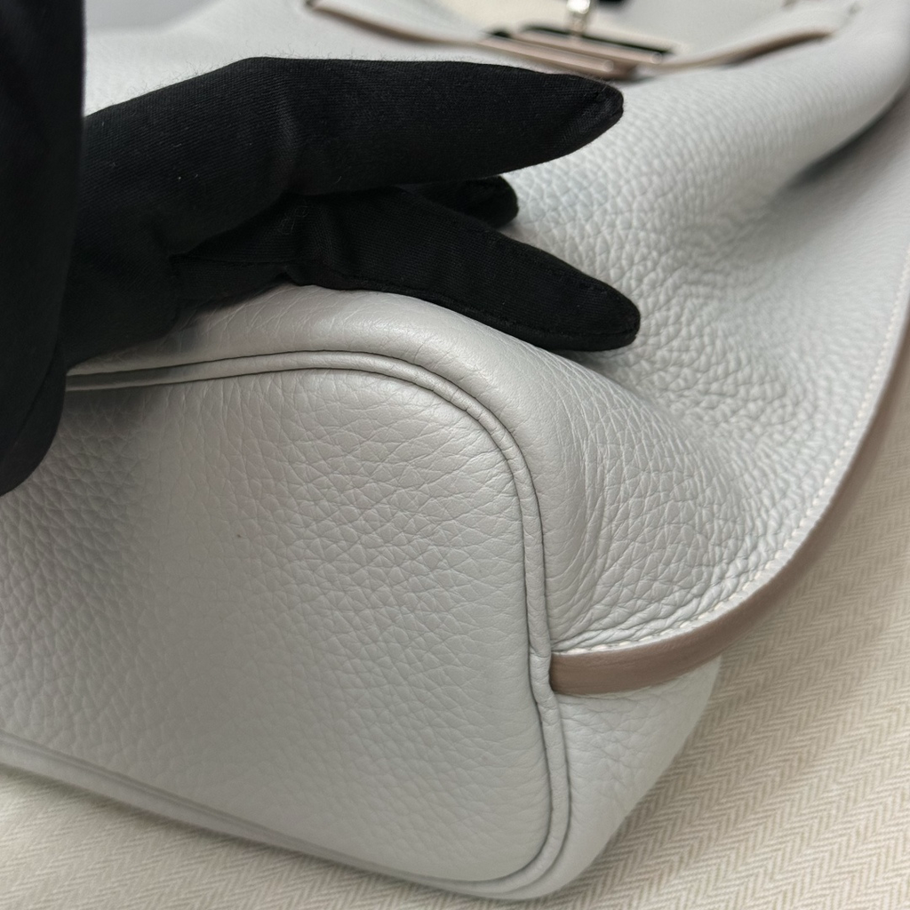 Hermes So Kelly22 Gray 2Way Shoulder Bag Crossbody Silver Hardware