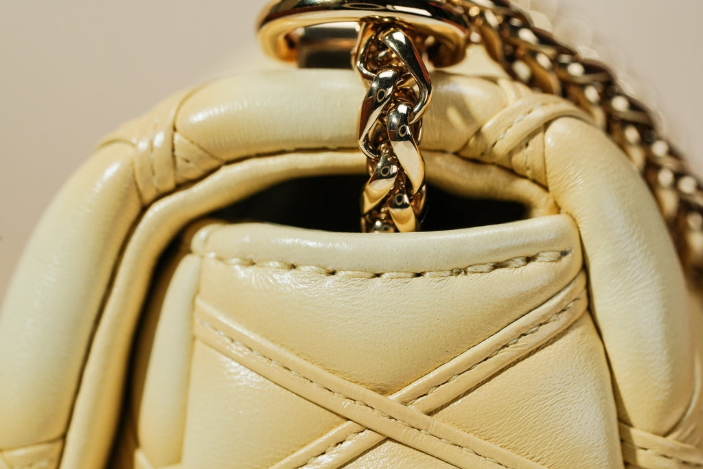 Louis Vuitton Pico Go-14 Chain Shoulder Crossbody Bag Yellow Gold Women