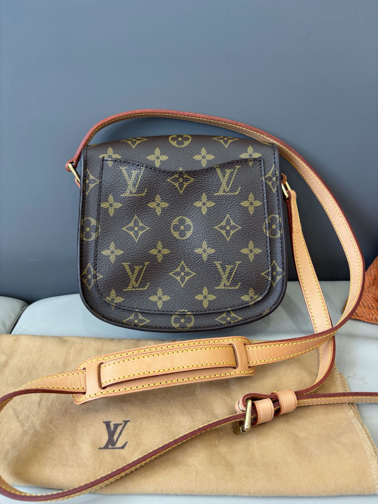 Louis Vuitton Saddle Monogram Canvas Brown Crossbody Excellent