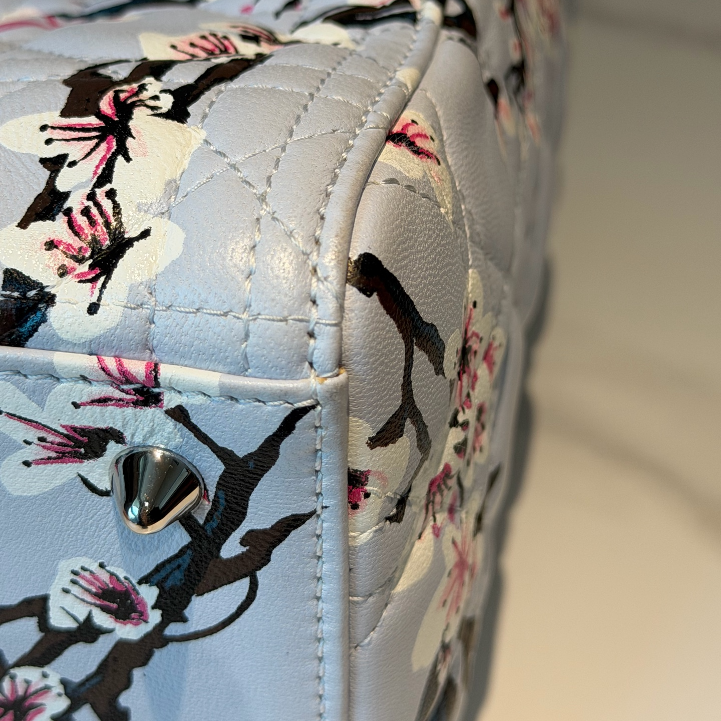 Dior Lady Dior Plum Blossom Limited Edition Handbag 2015 – Pre-Owned