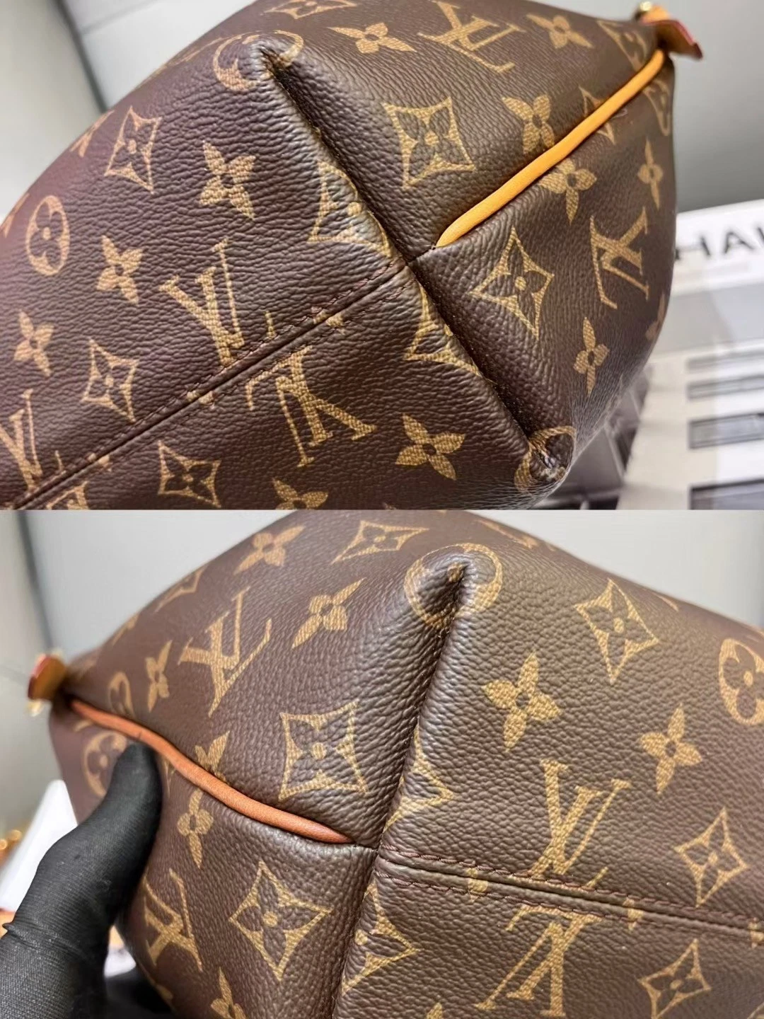 Louis Vuitton Turenne PM Top Handle Monogram 2way Shoulder Handbag Women Brown