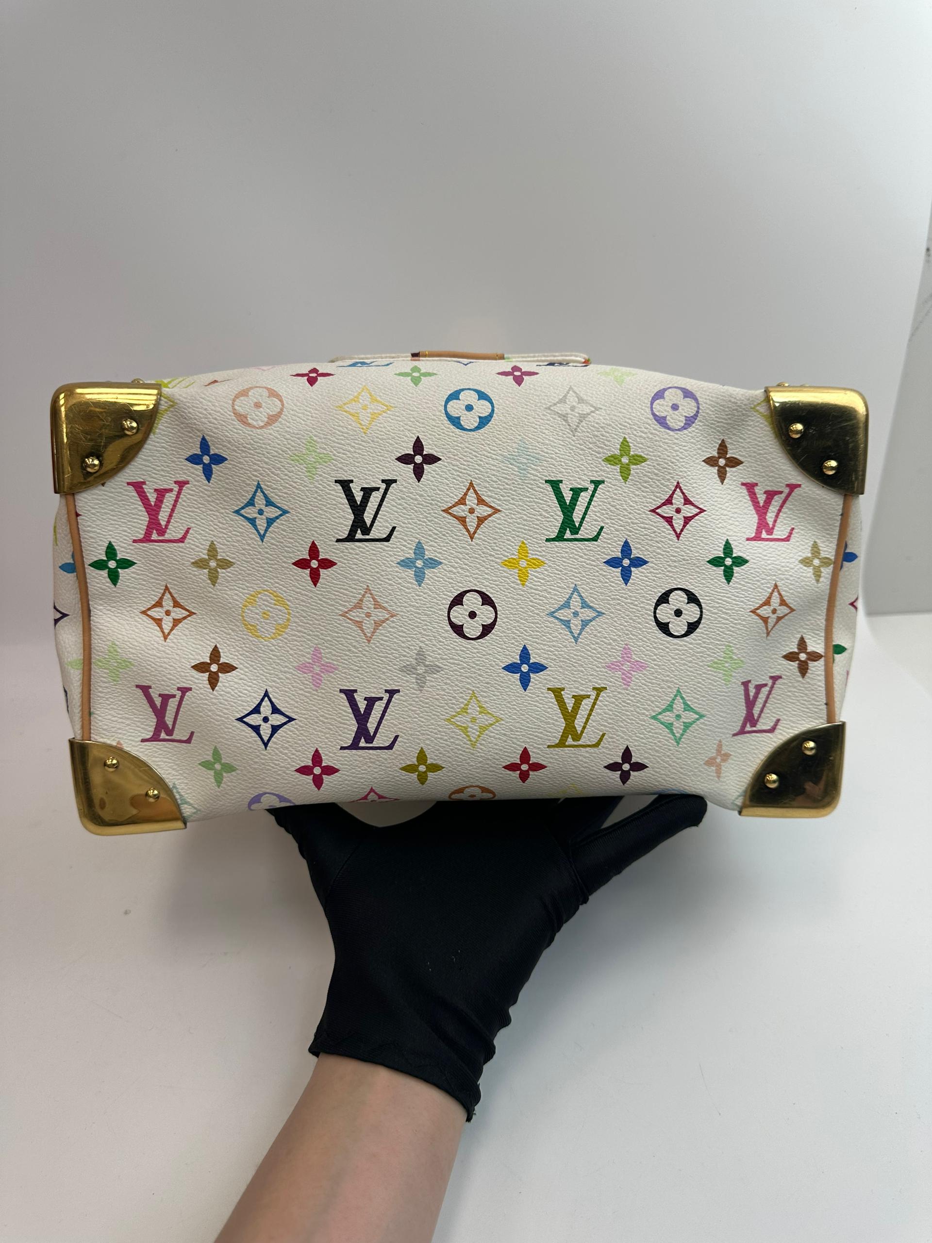 Louis Vuitton x Takashi Murakami Monogram Multicolor Speedy 30 White - Pre-Owned