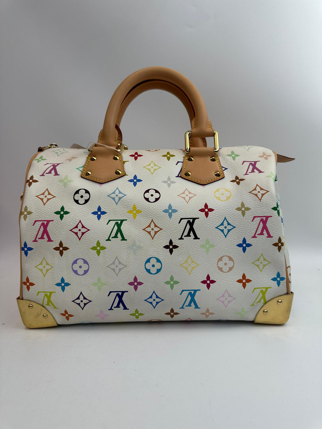 Louis Vuitton x Takashi Murakami Monogram Multicolor Speedy 30 White - Pre-Owned
