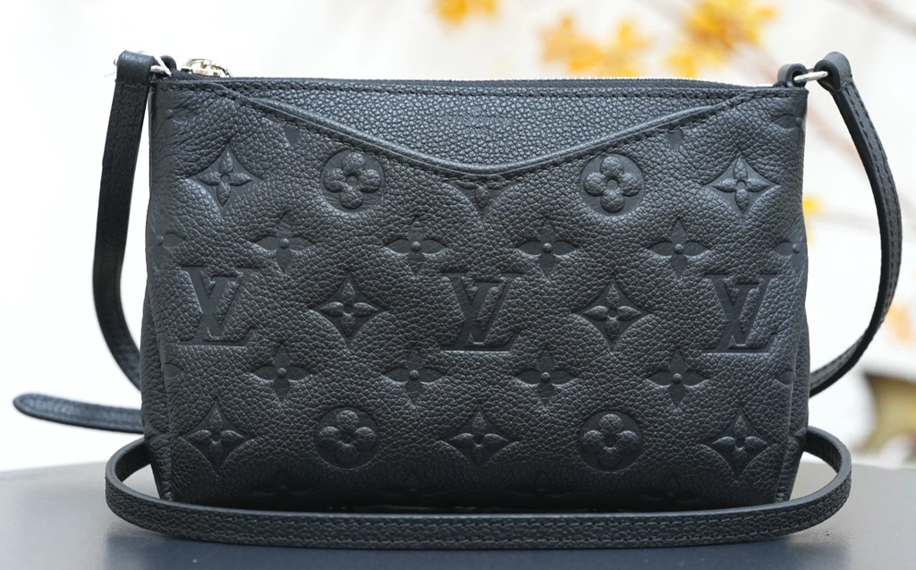Louis Vuitton Monogram Pallas Clutch Black Empreinte Shoulder Bag Crossbody - Pre-Owned