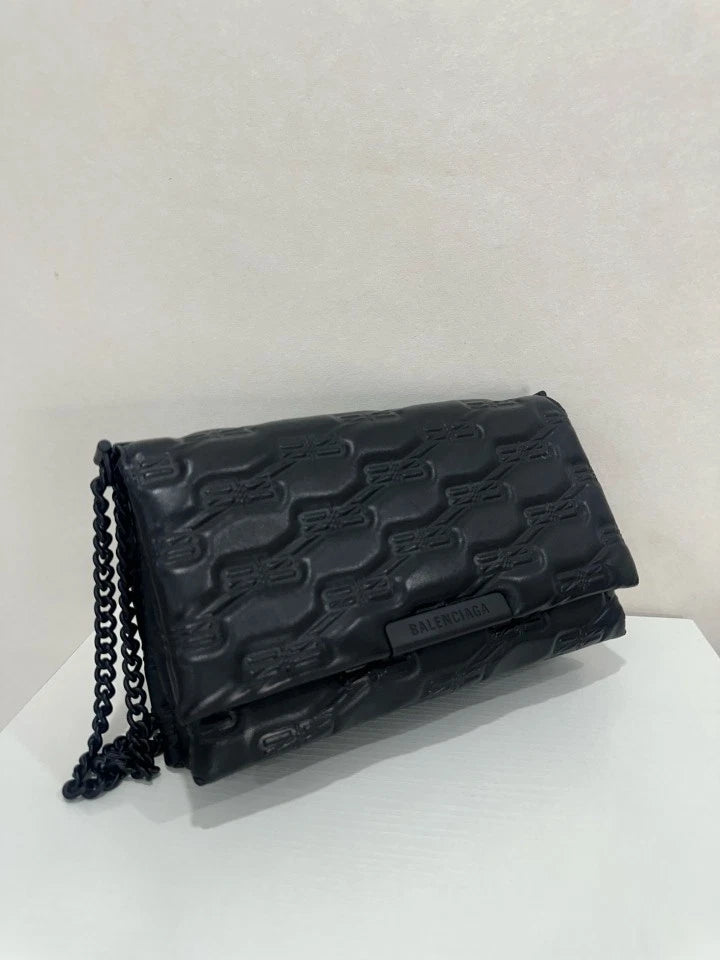 Pre-owned Balenciaga Triplet Black Shoulder Crossbody Bag Women