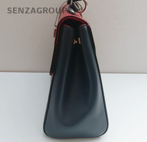 Louis Vuitton Cluny BB Top Handle Bag Crossbody Brown Red Gold Women Classic