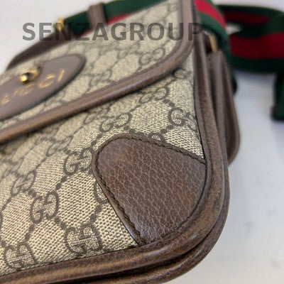 Gucci Double-Sided Tiger Head Belt Bag Beige Brown Gold Women's Classic