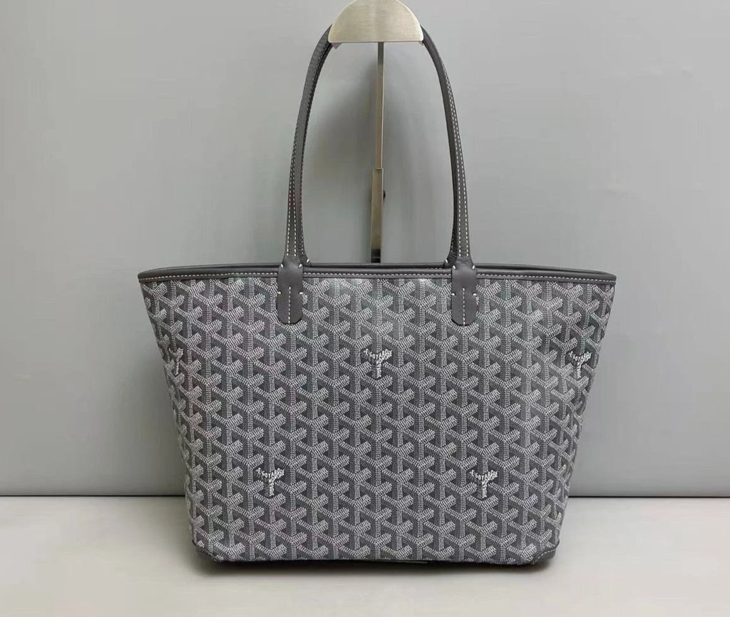 Goyard Monogram Tote Shooping Bag Shoulder Bag Gray Women Fashion