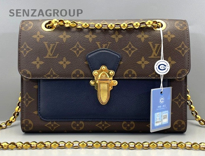 Louis Vuitton Victoire Monogram Chain Strap Shoulder bag Brown Blue Women M41730