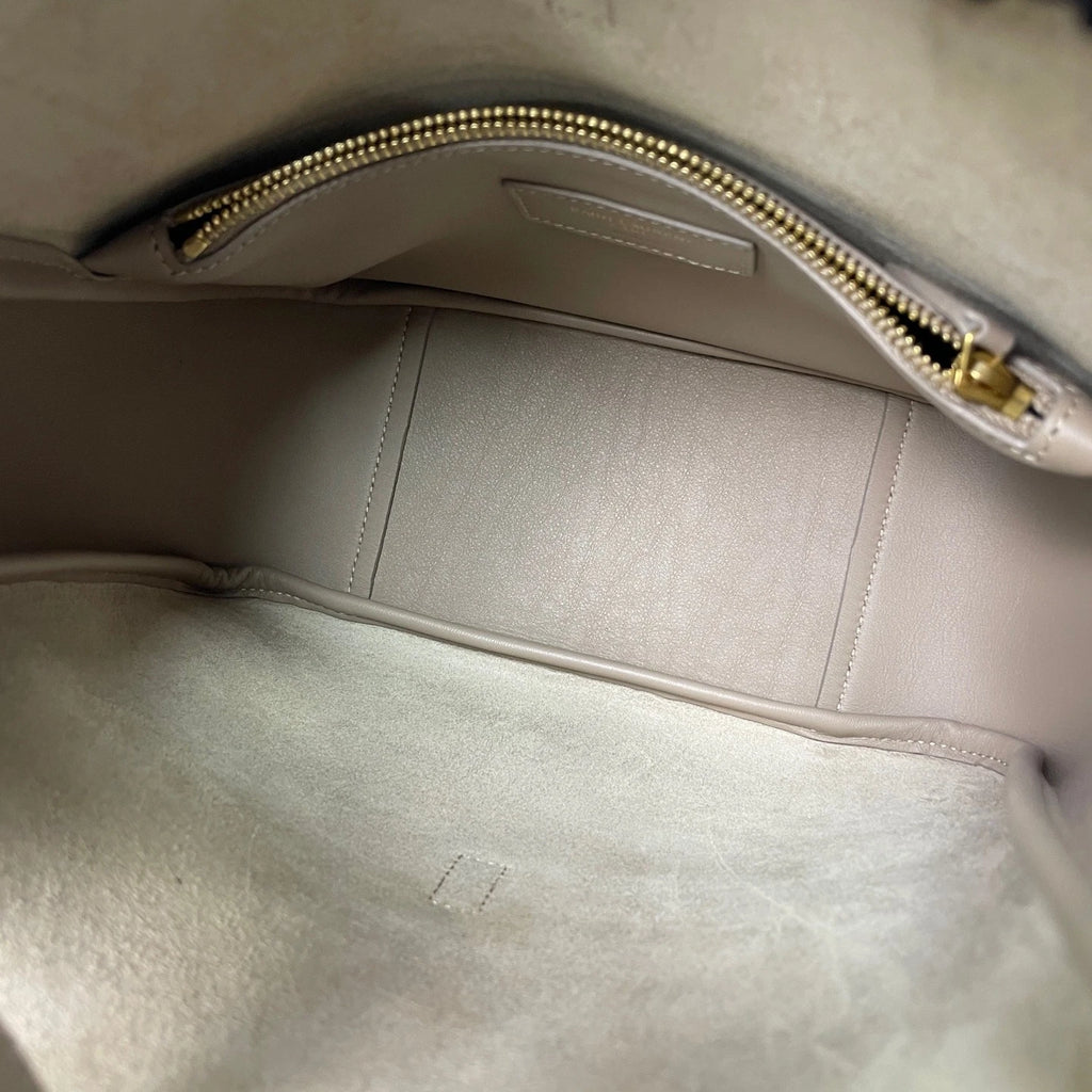 YSL Small Elephant Grey Hobo Underarm Shoulder Bag For Women