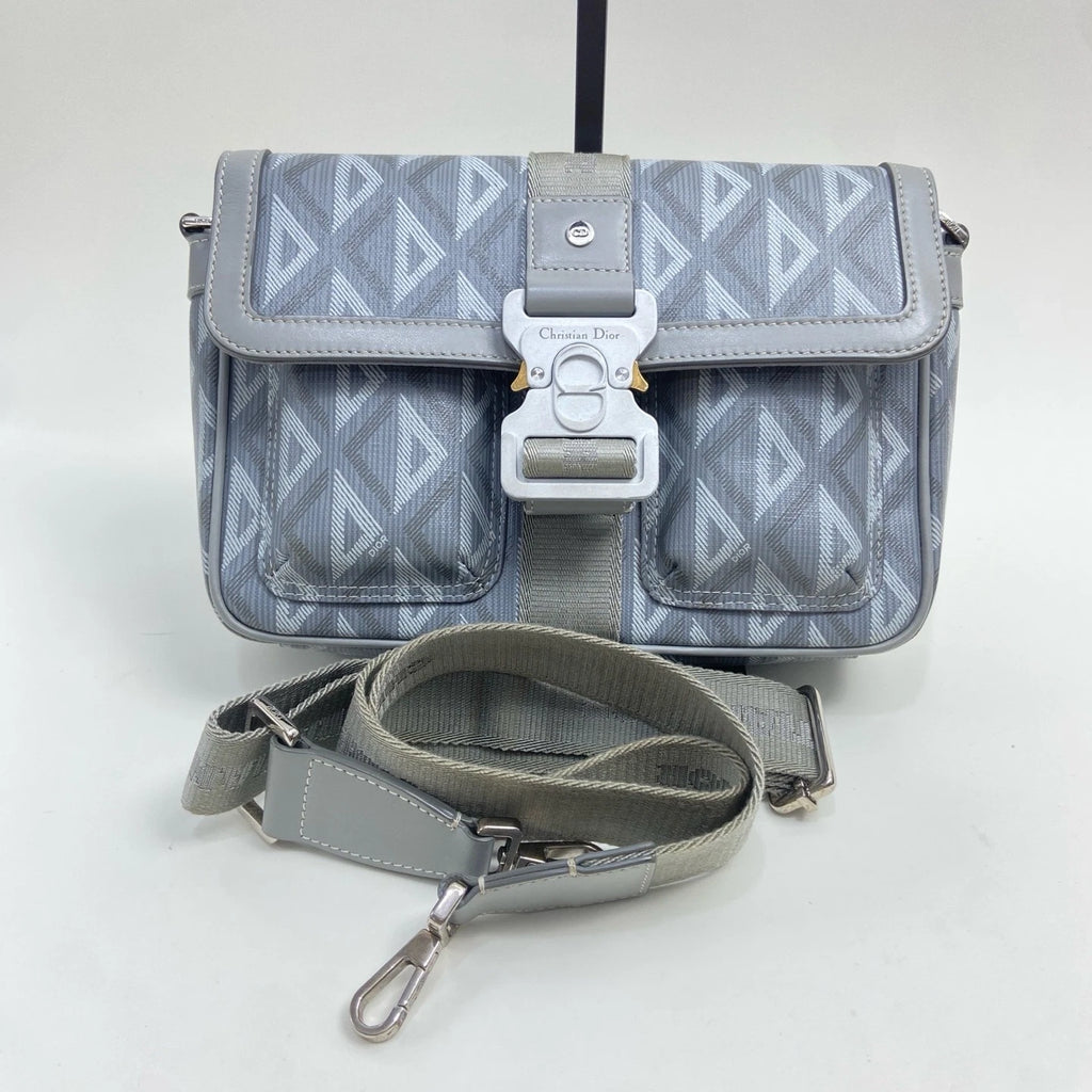Dior Canvas Leather Patchwork Messenger Crossbody Bag For Women