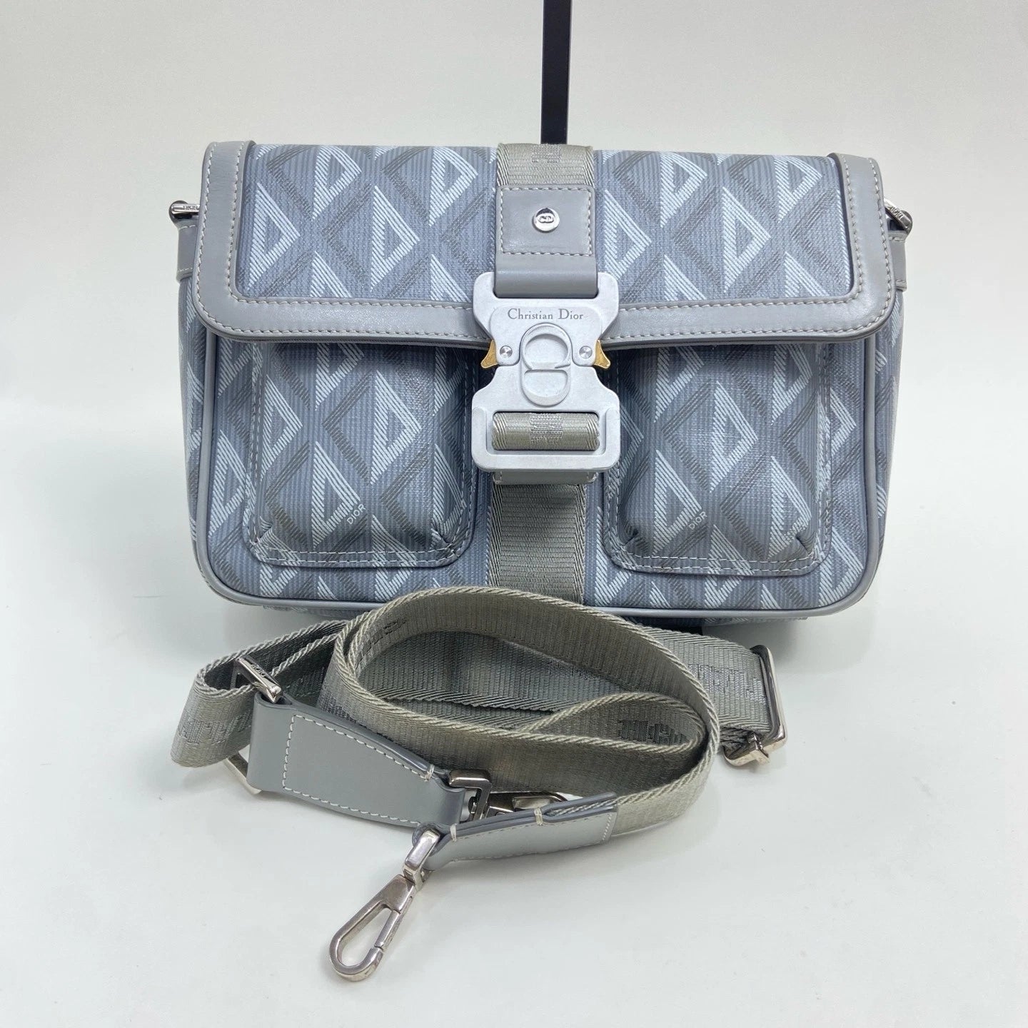 Dior Canvas Leather Patchwork Messenger Crossbody Bag For Women
