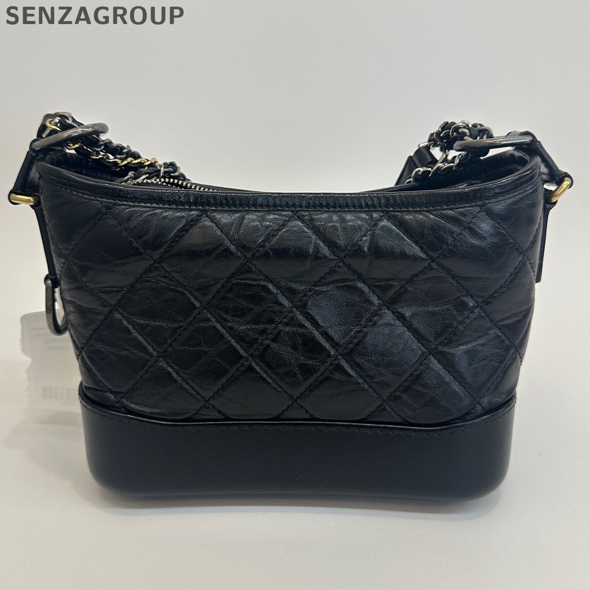 Chanel Small Black Gold Gabrielle Hobo Chain Shoulder Bag Classic Women