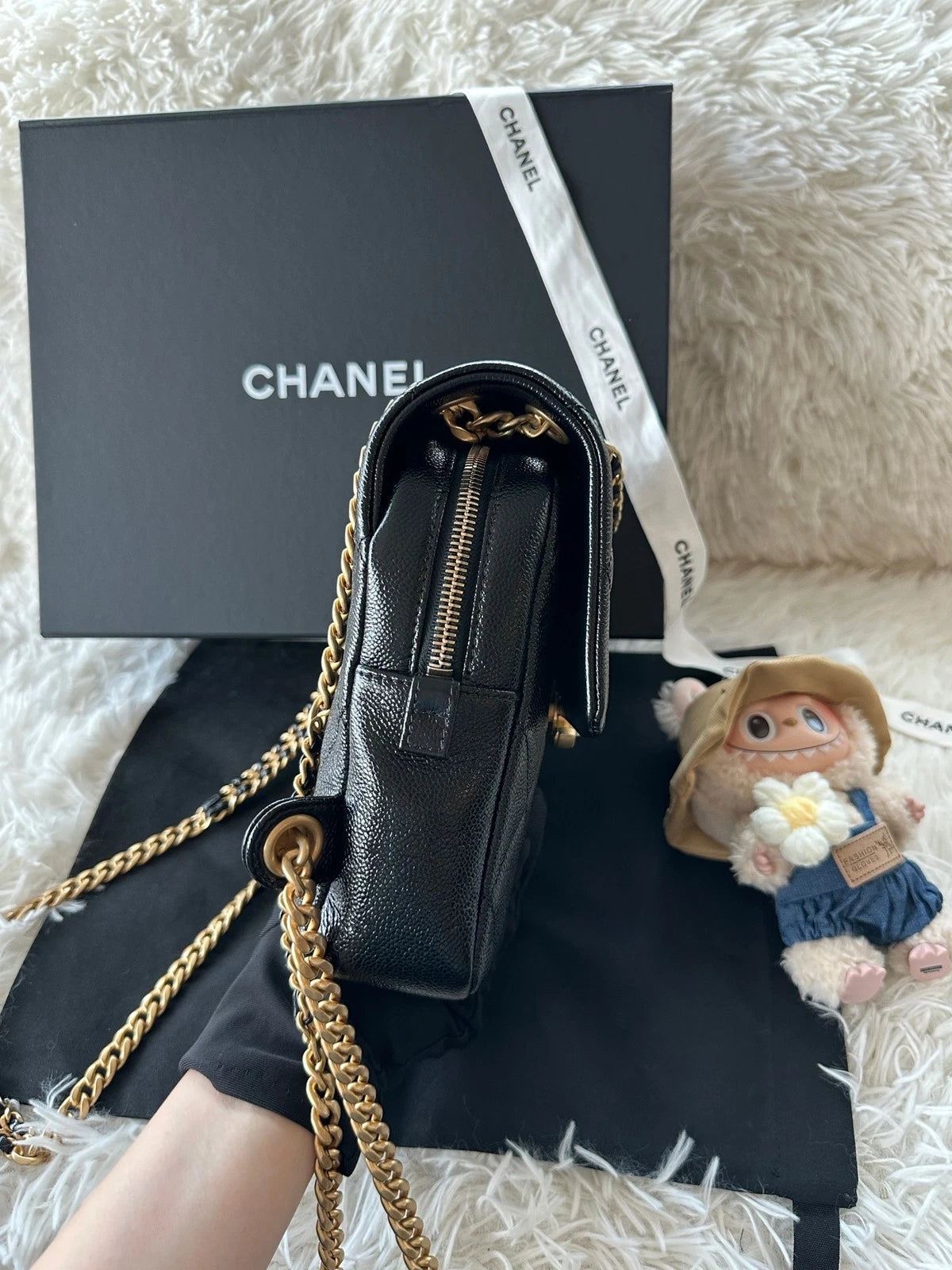 NEW CHANEL Lambskin Chain Backpack For Women