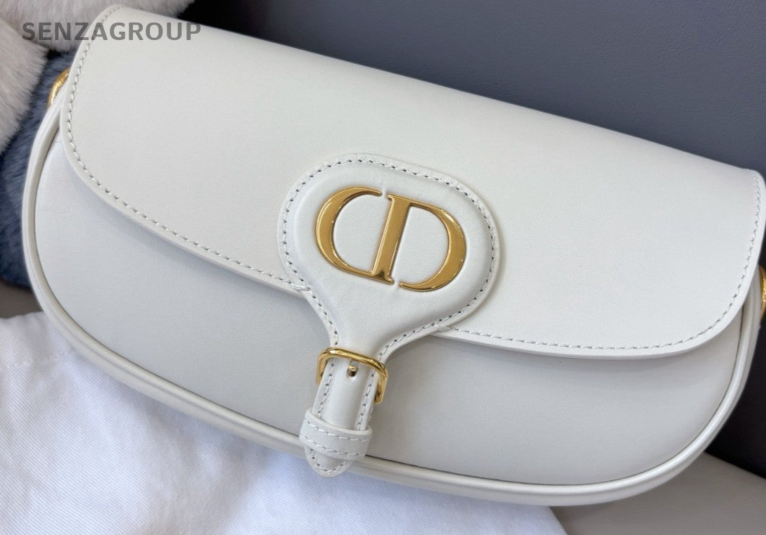 Christian Dior Bobby Shoulder Crossbody Bag White Women Almost Brand New