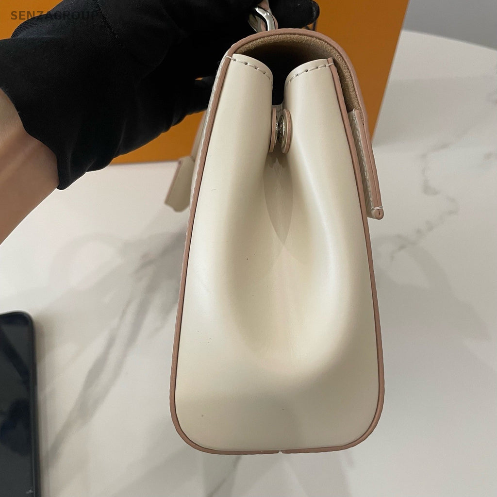 Louis Vuitton Cluny bb Top Handle Epi Leather 2WAY Shoulder Handbag White Women