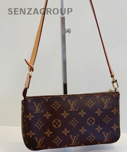 Louis Vuitton Pochette Accessories Monogram Shoulder Bag Brown Women Classic