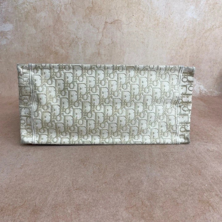 Authentic Dior Canvas Medium Book Tote Bag For Women