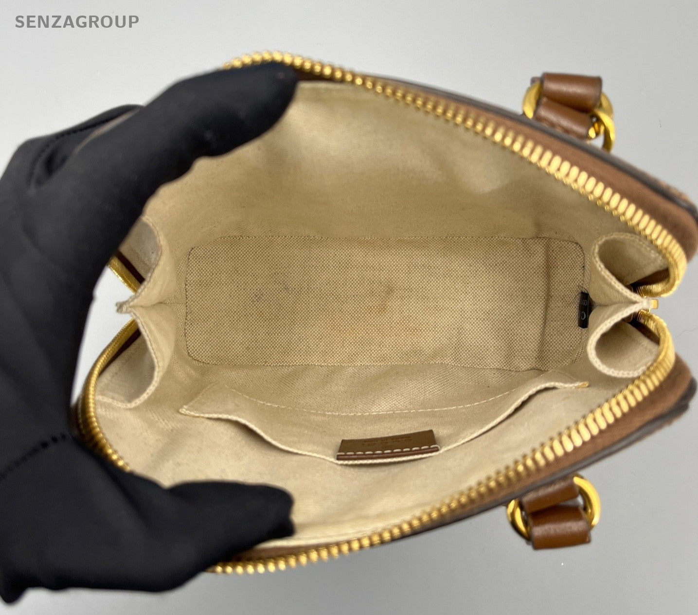 Gucci Horsebit1955 Mini Ophidia Top Handle Bag Crossbody Brown Women Classic
