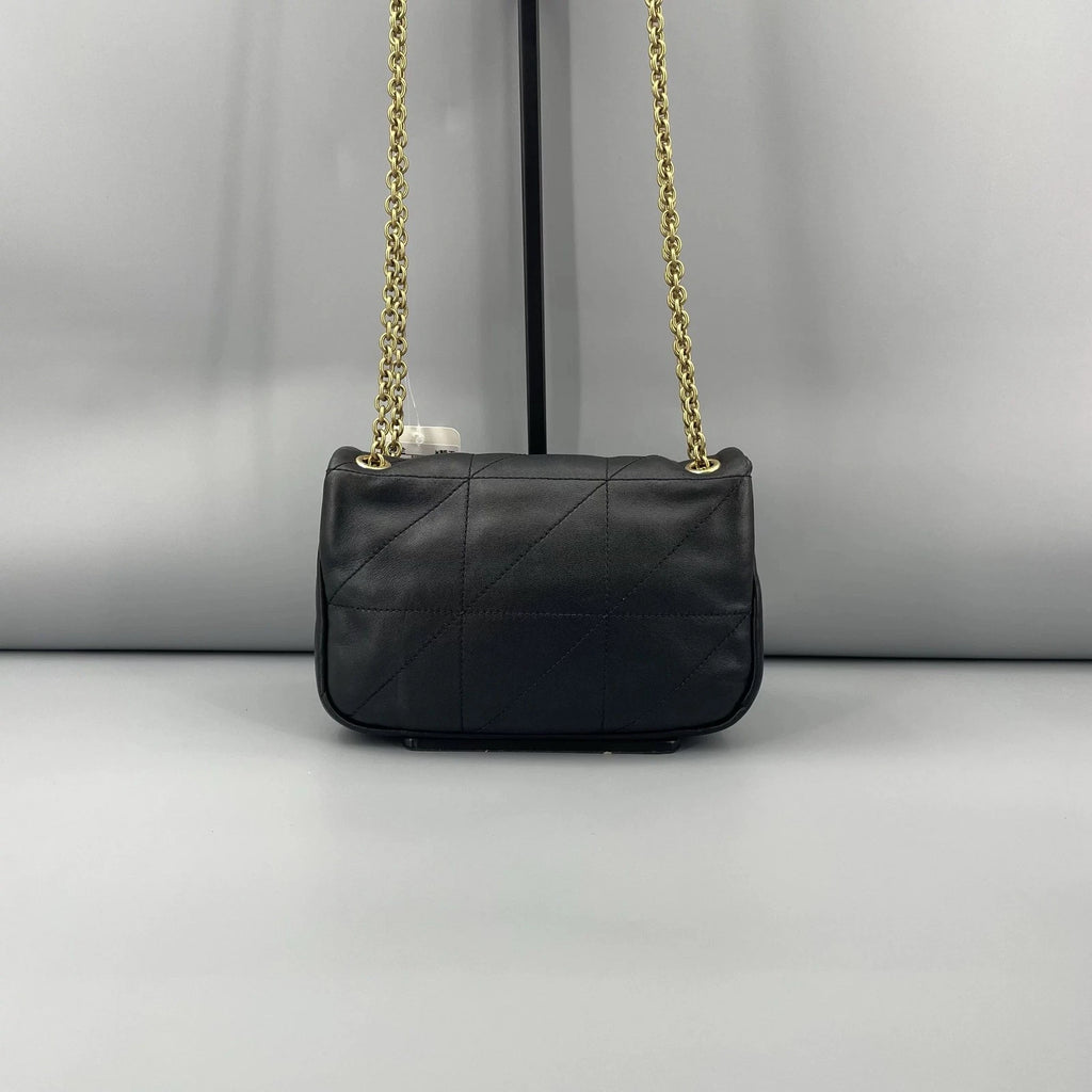 YSL Jamie Lambskin Chain Shoulder Bag Black Gold For Women