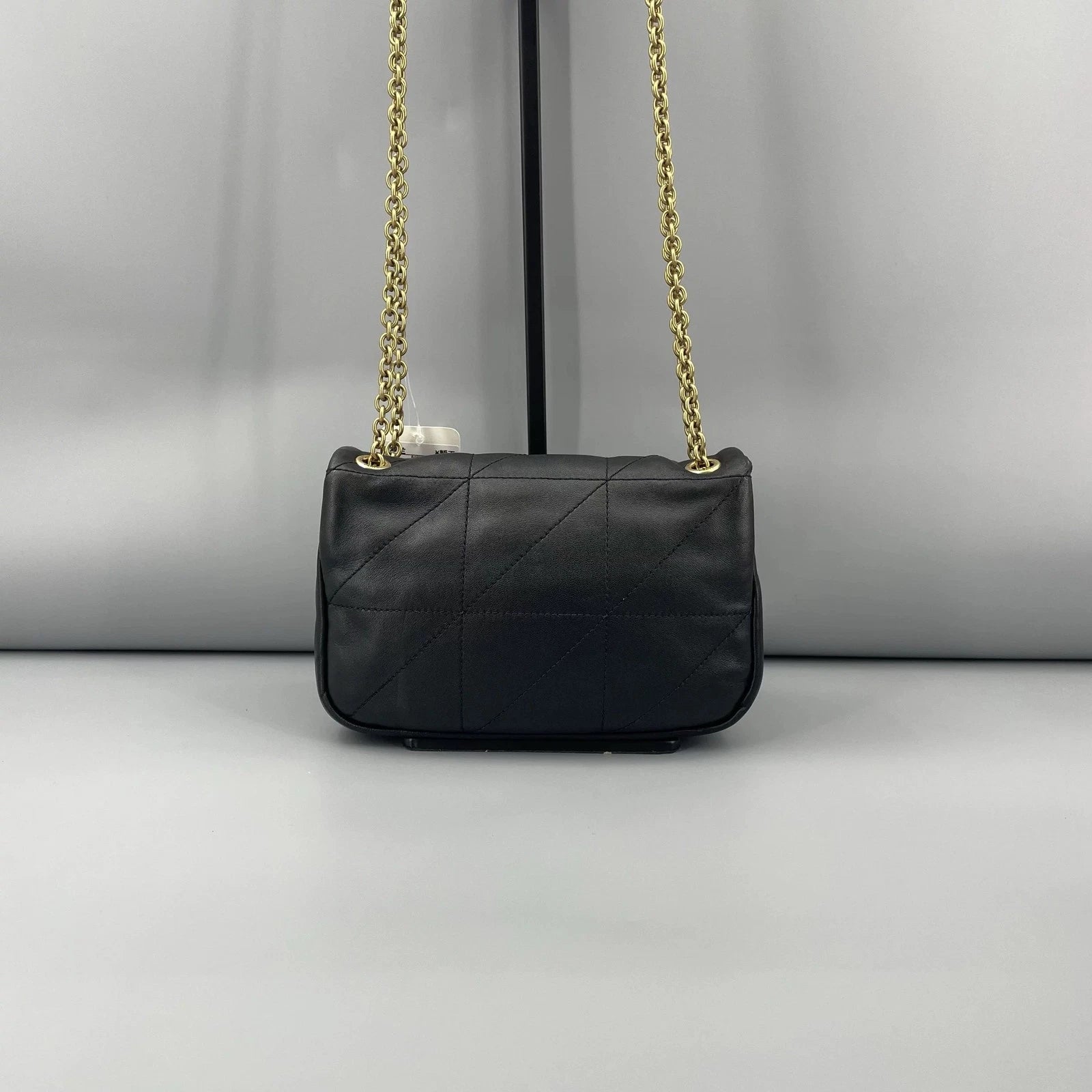 YSL Jamie Lambskin Chain Shoulder Bag Black Gold For Women
