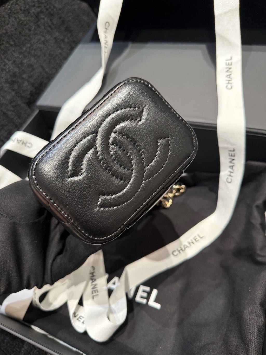 CHANEL Lambskin Rhinestone Small Box Bag For Women