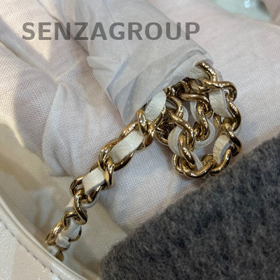 Chanel 31 Bag Nano White Gold Top Handle Chain Crossbody Bag