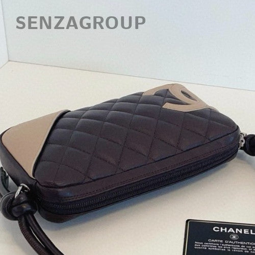 Chanel Cambon Diamond Pattern Shoulder Bag Black Silver Women Classic Vintage