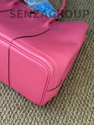 Hermès Garden Party 30 Epsom Leather Tote Bag Pink Silver Women's Classic