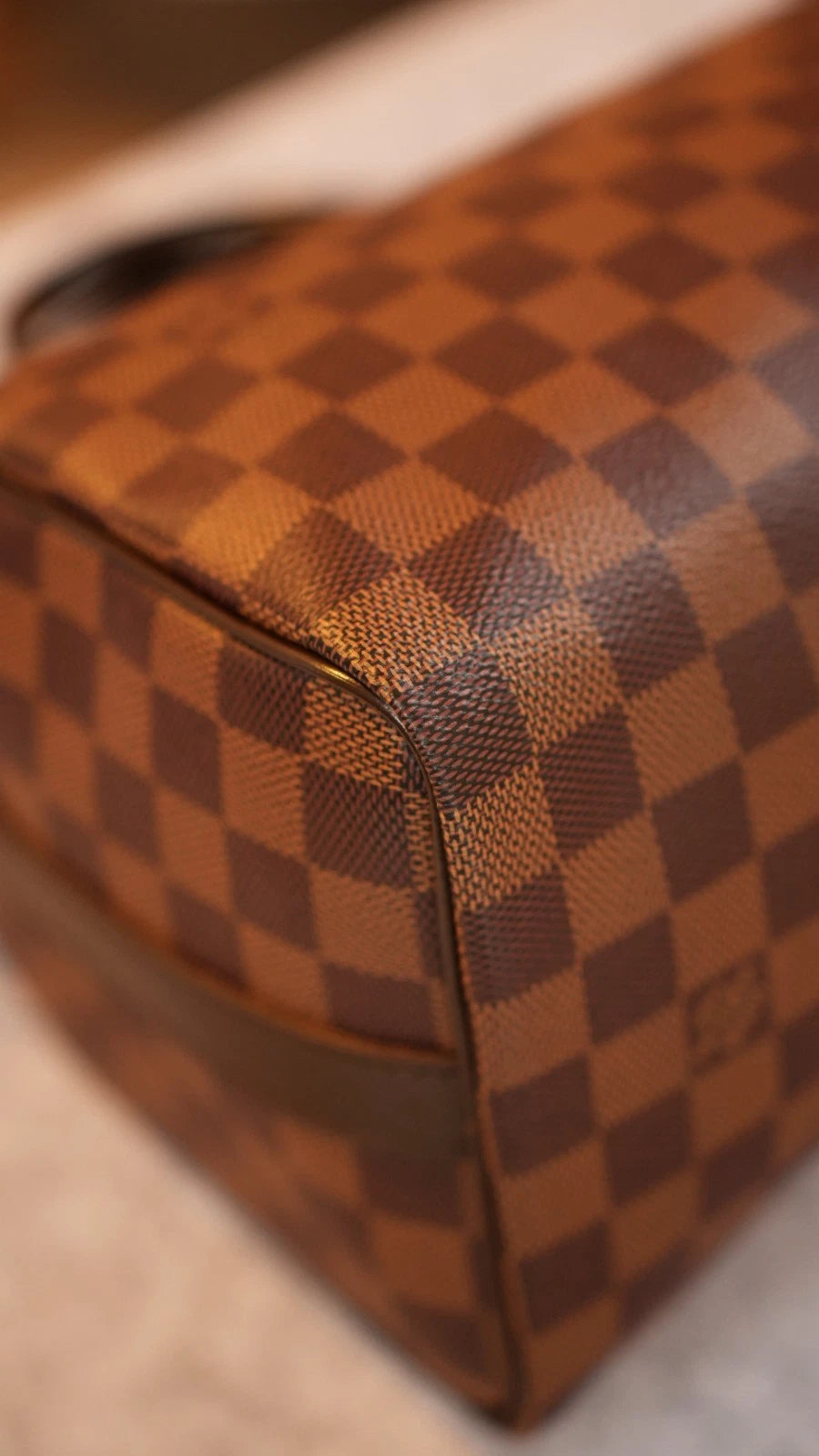 Louis Vuitton Speedy25 Damier Brown Shoulder Bag Top Handle Bag Excellent