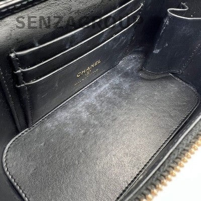 Chanel 22S Vanity Case Black Gold Chain Shoulder Crossbody Bag
